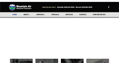 Desktop Screenshot of mountainairmechanical.com
