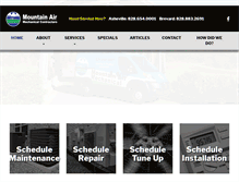 Tablet Screenshot of mountainairmechanical.com